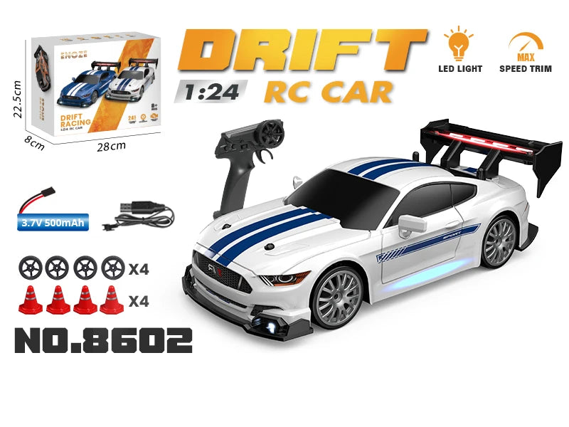 1:24 High Speed RC Drift Car 2.4G 4WD Remote Control Mini Racing Car Competition Race Car Toy for Children