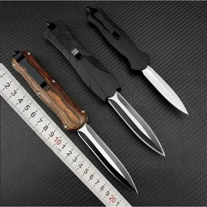 High Quality BM 3300 Infidel A016 Quick Opening D2 Blade Wood Handle Hunting Knife Camping Self Defense EDC Multitool Tools Gift