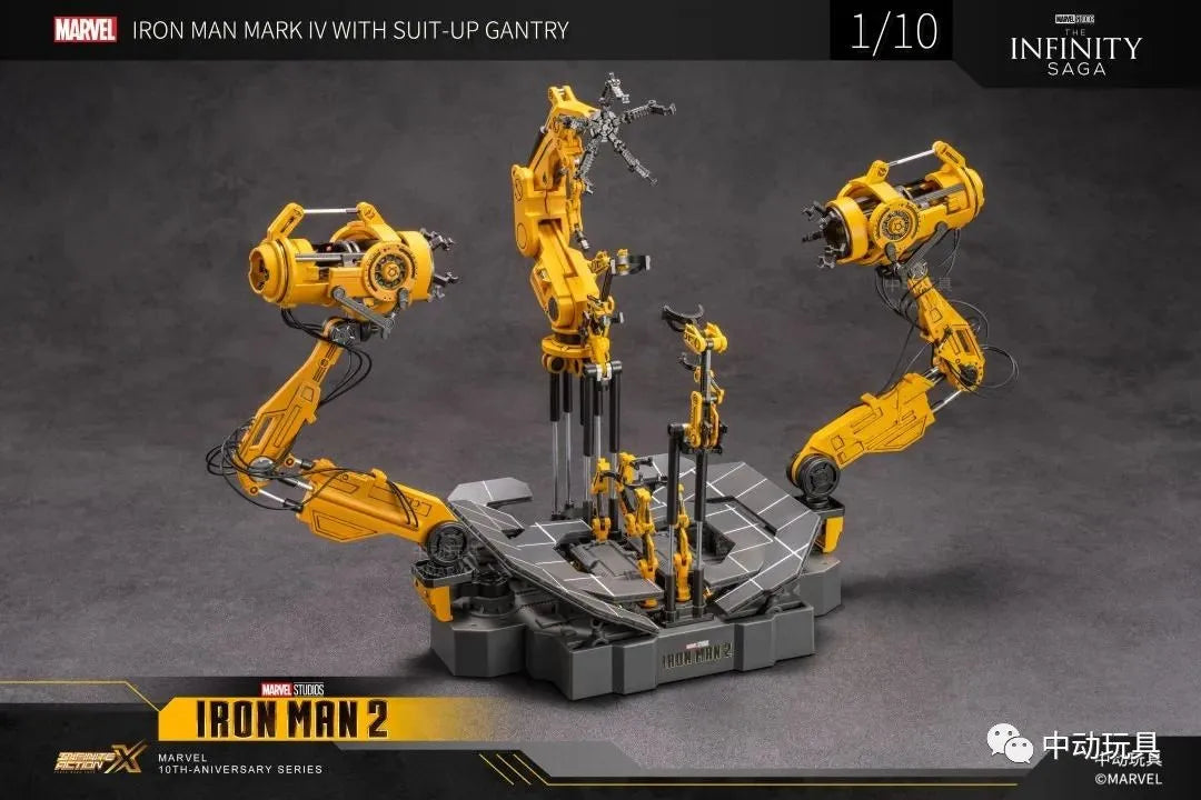 Zd Toys Suit Up Gantry With MK4 iron man Gantry Original 1/10 Tony Stark Model Action Figure Collectible Toy Gift For Kid