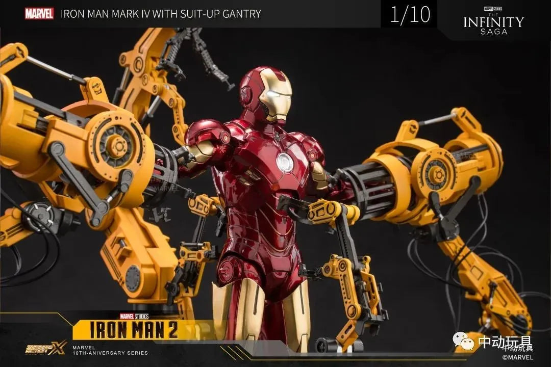 Zd Toys Suit Up Gantry With MK4 iron man Gantry Original 1/10 Tony Stark Model Action Figure Collectible Toy Gift For Kid
