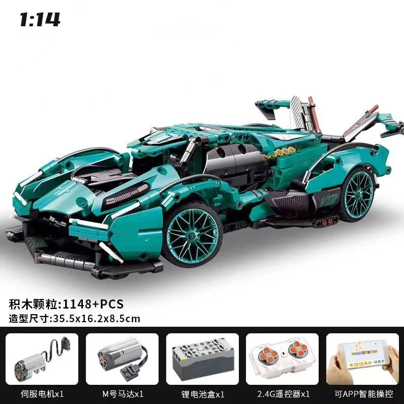 2023 Building Blocks Concept Edition Sports Car Super Racing Building Blocks Brick Model Overspeed Car Toy Children's gift