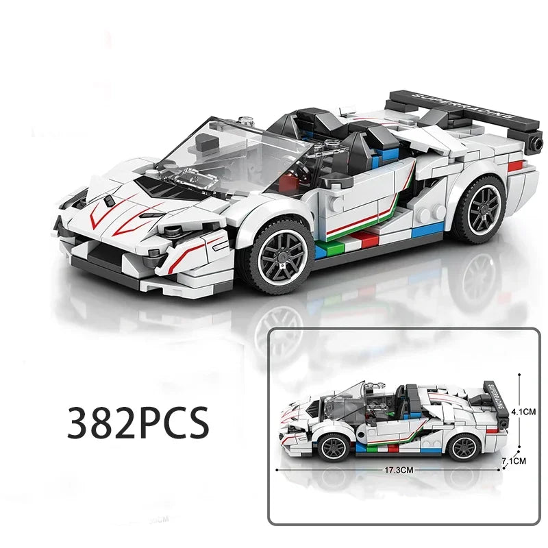 Speed Champions Series Racing Sports Vehiclea Technique Car Supercar Building Blocks Set Bricks Classic MOC Model Toys For Kids