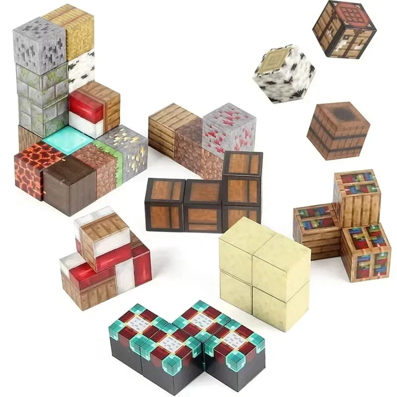 2025 New 10-300pcs DIY Magnetics Building Blocks Mini World Magnetic Building Blocks Puzzle Blocks For Children's Birthday Gifts