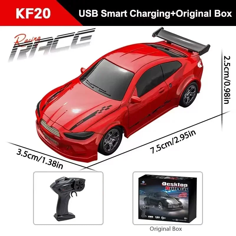 New 4WD 2.4GHZ RC Simulation Mini Drift Car Palm Racing Model Desktop Toys 1/64 Scale Remote Control Car Gift For Children Boys