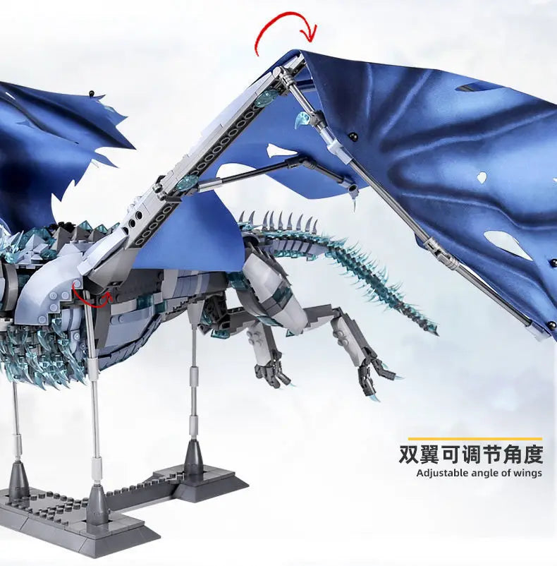 1889pcs Creative MOC Giant Dragon Building Blocks Model Movie Series Childrens Assembly Bricks Toys for Boys Kids Birthday Gifts